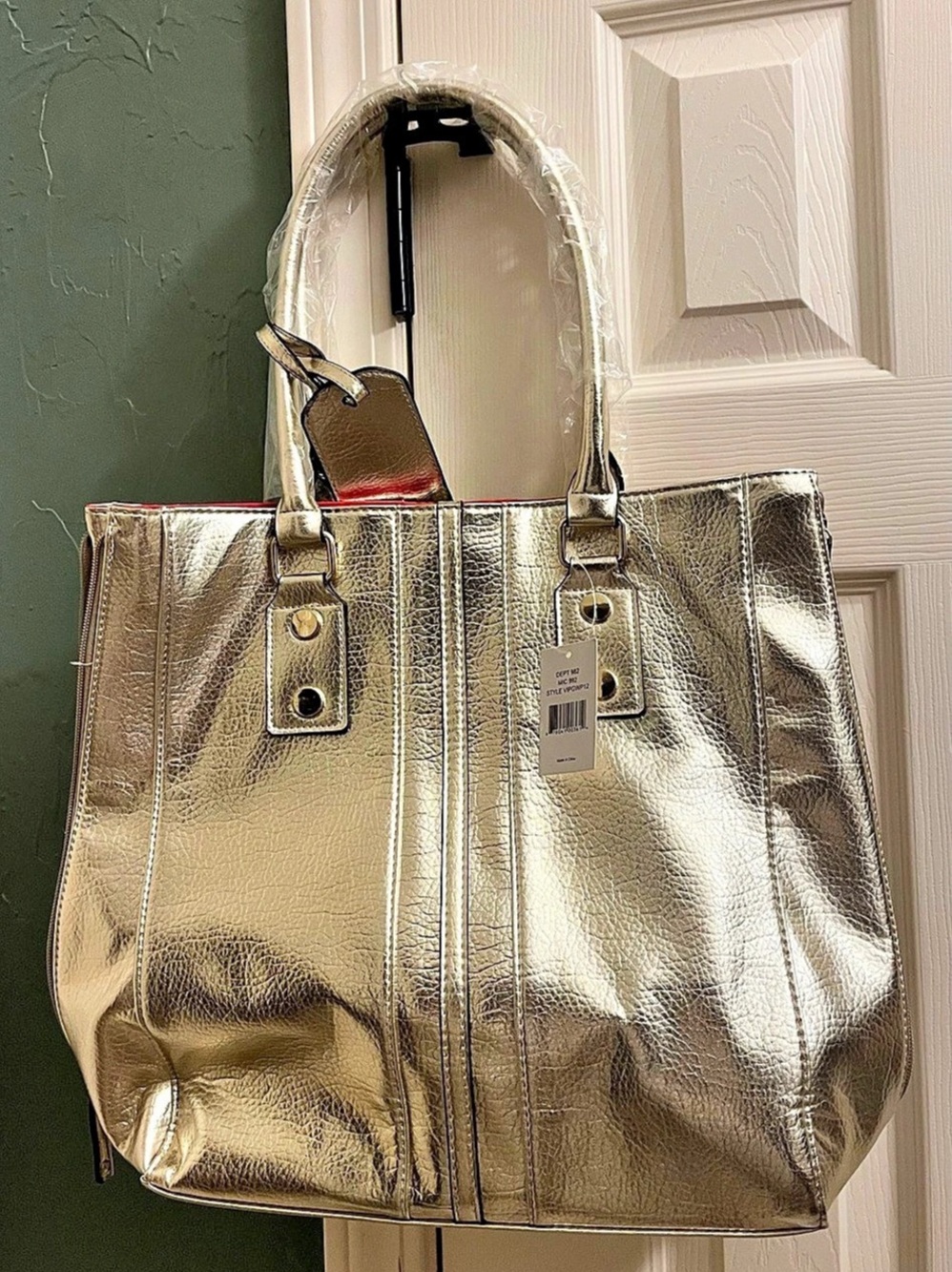 Metallic Gold Tote Bag New with tags